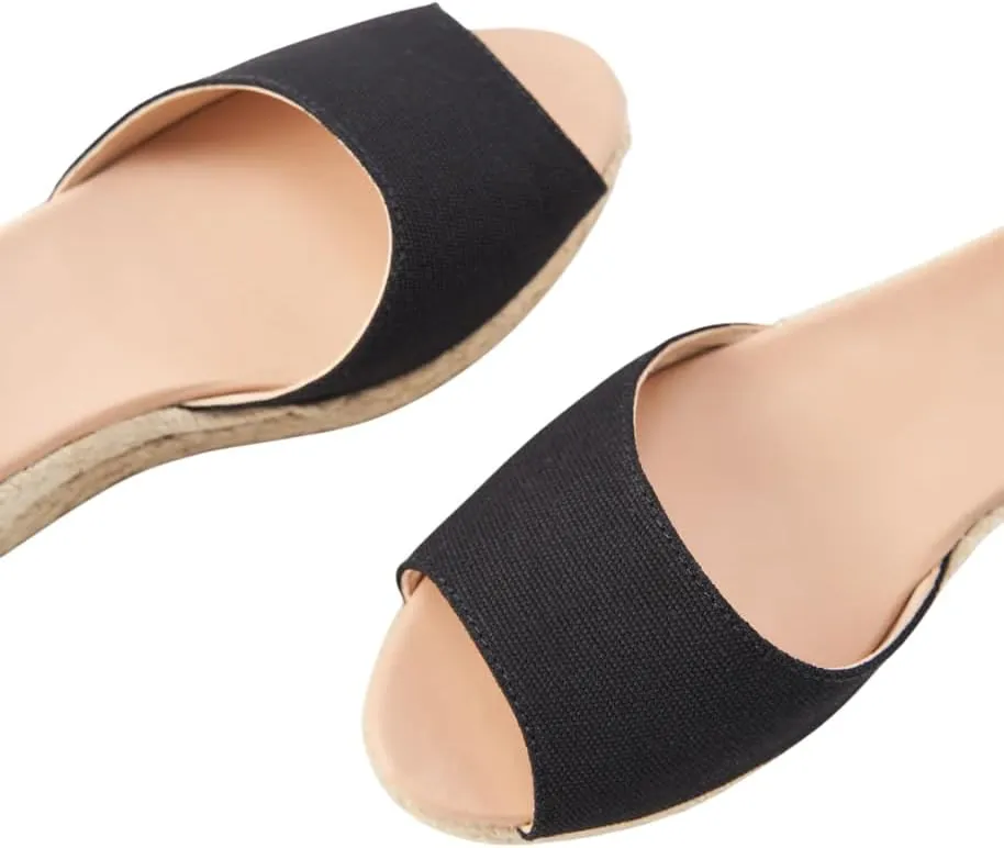VISCATA Cavall Espadrille Canvas Low Wedges Spain Handmade 2” Heel Women's Open Toe Sandals with Breathable Organic Cotton Canvas and 100% Natural Jute Midsole for all Occasions: Casual, Work, Party