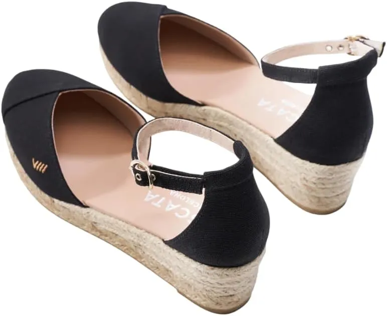 VISCATA Formiga Canvas Espadrille Sandal Wedges, Comfort and Style for Every Occasion, Size 5-12