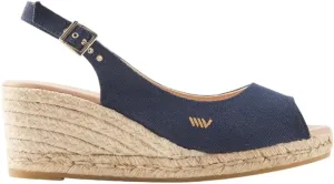 VISCATA Gavina Canvas Slingback Wedge with Ankle Strap Handmade 2 ½” Heel Women's Sandals with Breathable Organic Cotton Canvas and 100% Natural Jute Midsole for all Casual Occasions