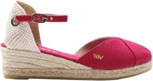 Viscata Pubol Espadrille Canvas Low Wedges with Ankle Strap Spain Handmade 2” Heel Women's Sandals with Breathable Organic Cotton Canvas and 100% Natural Jute for all Occasions: Casual, Work, Party