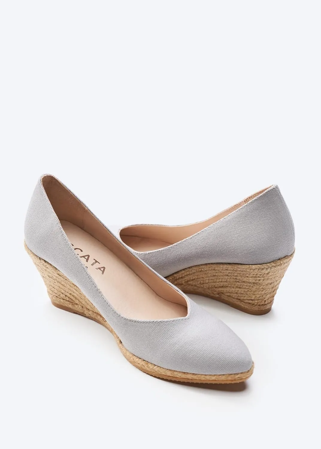 VISCATA Roses Espadrille Canvas Wedges Spain Handmade 2 ½” Heel Woman Wedge Pumps with Organic Cotton Canvas and 100% Natural Jute Midsole for All Occasions: Casual, Work, Party