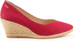 VISCATA Roses Espadrille Canvas Wedges Spain Handmade 2 ½” Heel Woman Wedge Pumps with Organic Cotton Canvas and 100% Natural Jute Midsole for All Occasions: Casual, Work, Party
