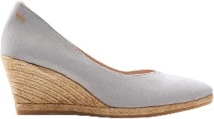 VISCATA Roses Espadrille Canvas Wedges Spain Handmade 2 ½” Heel Woman Wedge Pumps with Organic Cotton Canvas and 100% Natural Jute Midsole for All Occasions: Casual, Work, Party