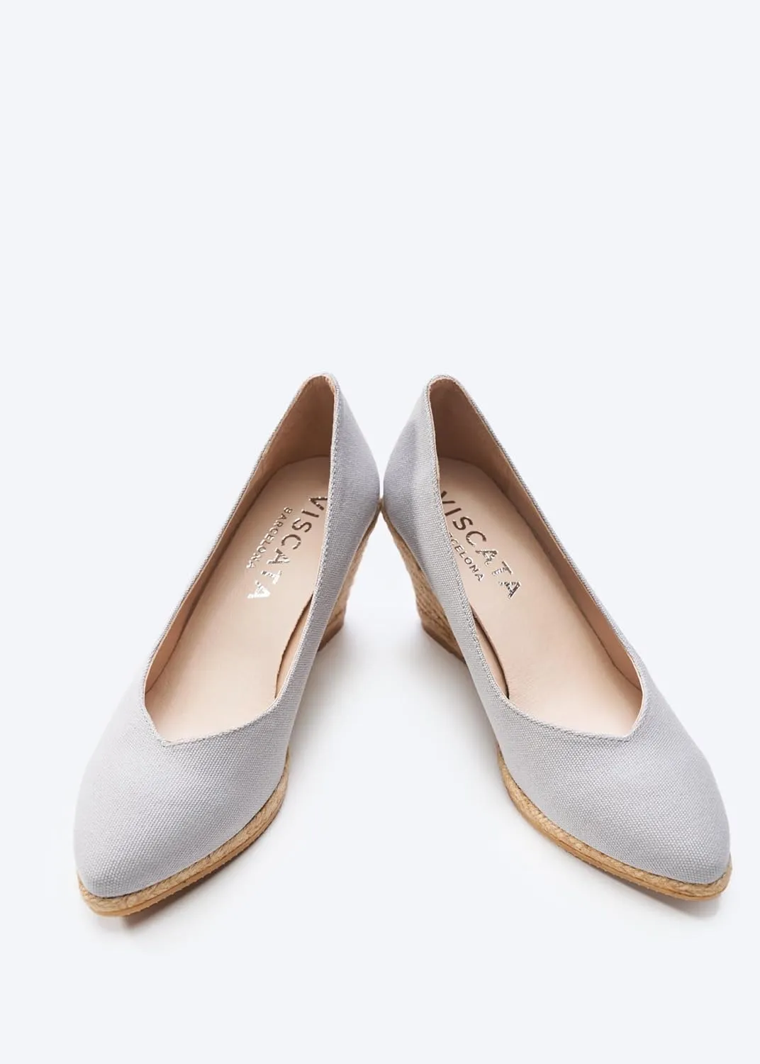 VISCATA Roses Espadrille Canvas Wedges Spain Handmade 2 ½” Heel Woman Wedge Pumps with Organic Cotton Canvas and 100% Natural Jute Midsole for All Occasions: Casual, Work, Party