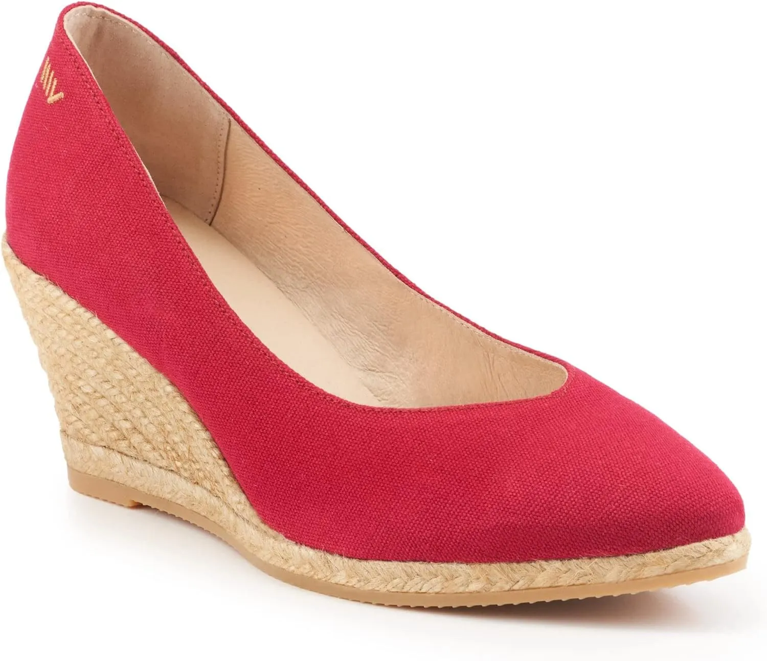 VISCATA Roses Espadrille Canvas Wedges Spain Handmade 2 ½” Heel Woman Wedge Pumps with Organic Cotton Canvas and 100% Natural Jute Midsole for All Occasions: Casual, Work, Party