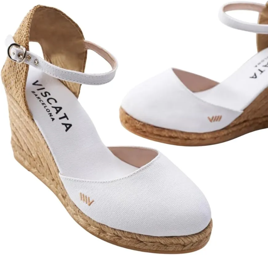 VISCATA Satuna Women's Sandals Espadrille Canvas Buckle Wedges