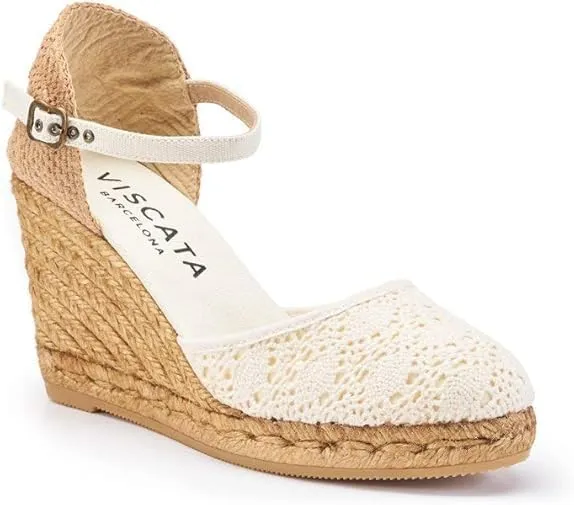 VISCATA Satuna Women's Sandals Espadrille Canvas Buckle Wedges