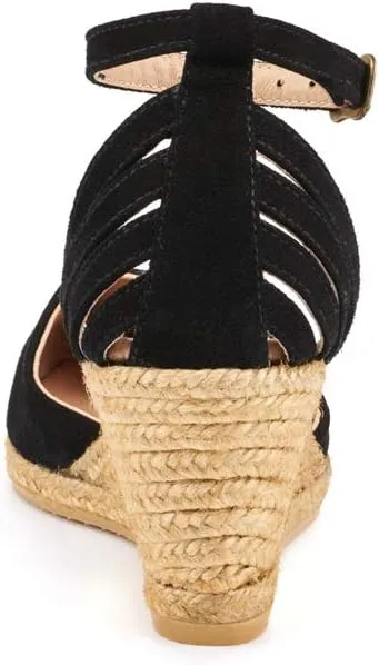 Viscata Ullastret Espadrille Suede Wedges Spain Handmade 2 ½” Heel Women's Sandals with Premium Suede Upper and 100% Natural Jute Midsole for all Occasions: Casual, Work, Party
