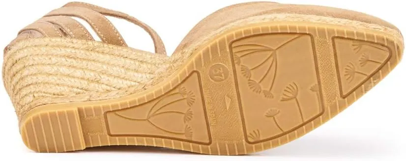 Viscata Ullastret Espadrille Suede Wedges Spain Handmade 2 ½” Heel Women's Sandals with Premium Suede Upper and 100% Natural Jute Midsole for all Occasions: Casual, Work, Party
