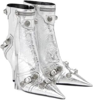VOMIRA Knee High Boots Sexy Pointed Toe Rivets Tassels Stilettos High Heels Fashion Party Dressy Stripper Heels for Women