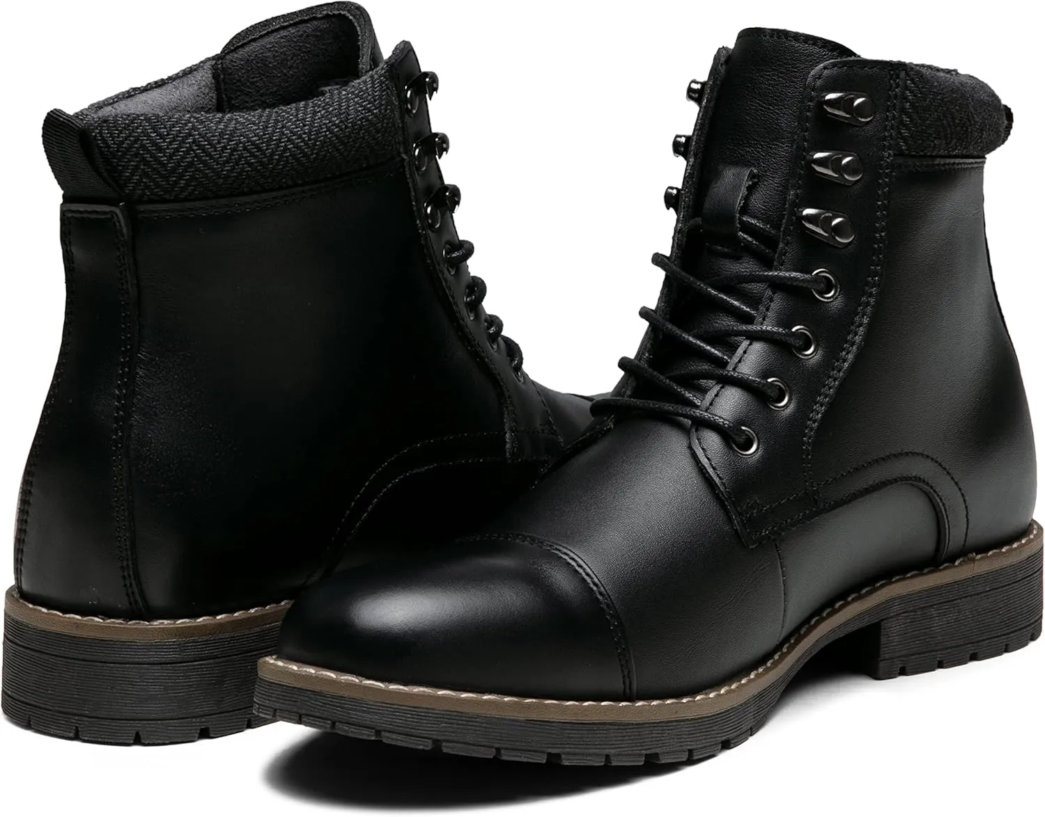 Vostey Mens Boots Motorcycle Casual Boots for Men Zipper Fashion Chukka Boots Mens