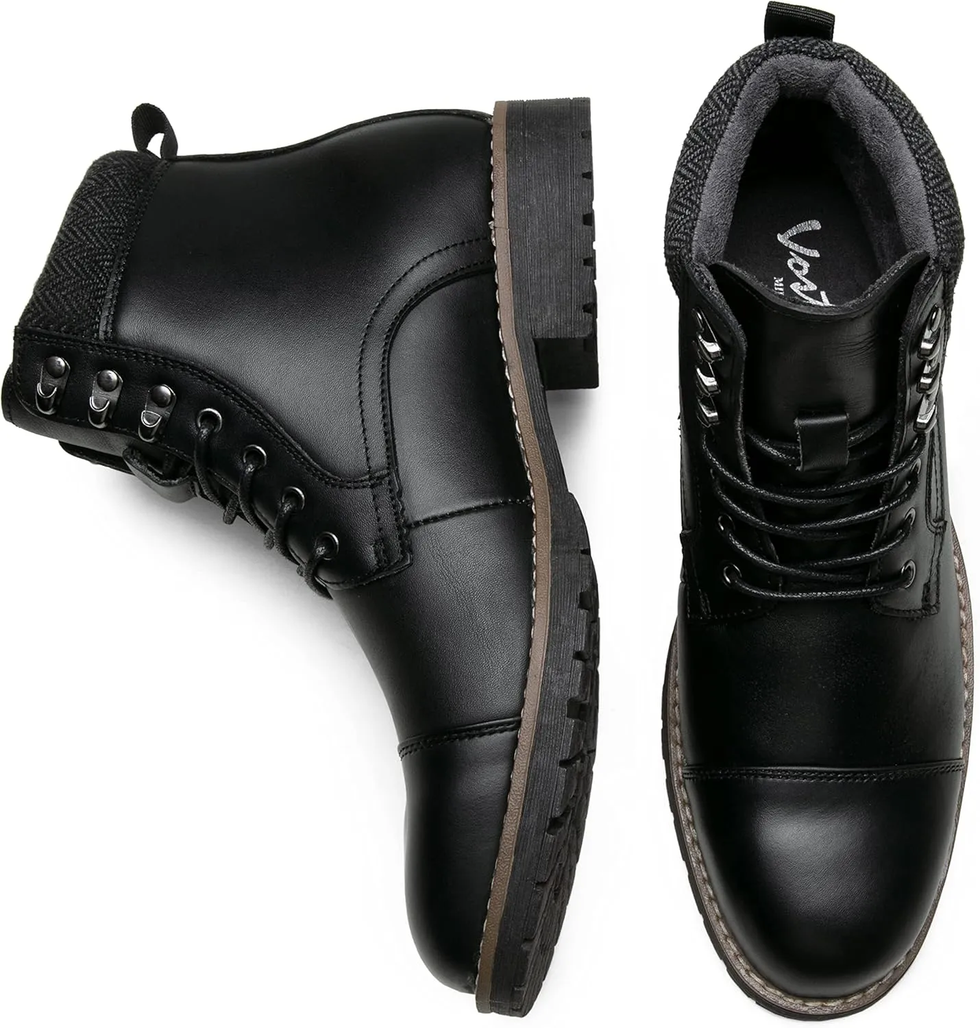 Vostey Mens Boots Motorcycle Casual Boots for Men Zipper Fashion Chukka Boots Mens