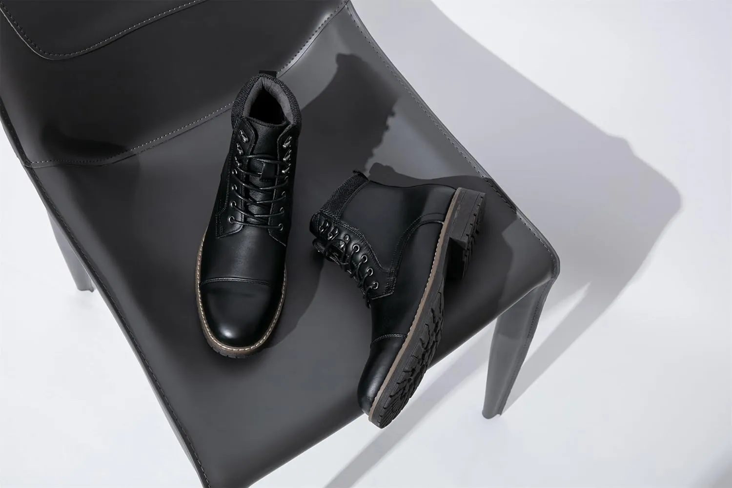 Vostey Mens Boots Motorcycle Casual Boots for Men Zipper Fashion Chukka Boots Mens