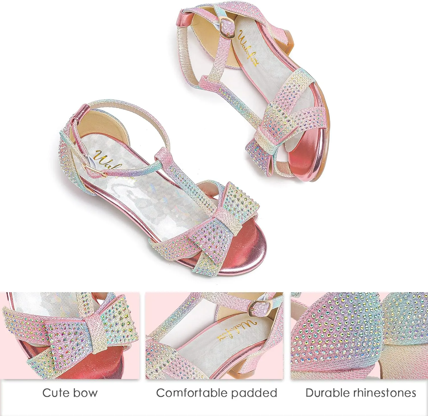 Walofou Toddler Little Kid Big Kid Sandals for Girls