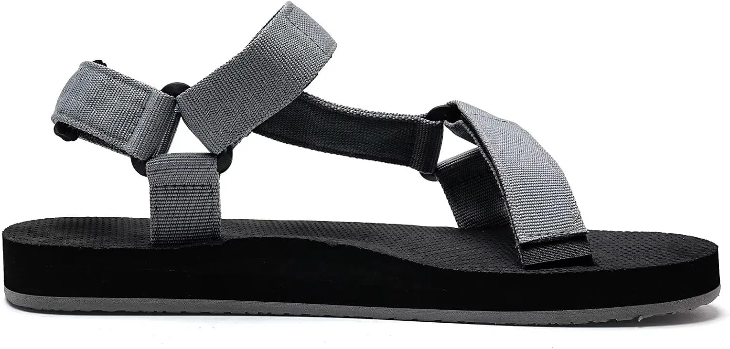 WateLves Men's Sandals Hiking-Sport-Sandals with Adjustable Webbing Lightweight Water-Athletic-Beach-Sandals for Walking-Fishing-Travel-Trekking-Camping