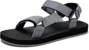 WateLves Men's Sandals Hiking-Sport-Sandals with Adjustable Webbing Lightweight Water-Athletic-Beach-Sandals for Walking-Fishing-Travel-Trekking-Camping