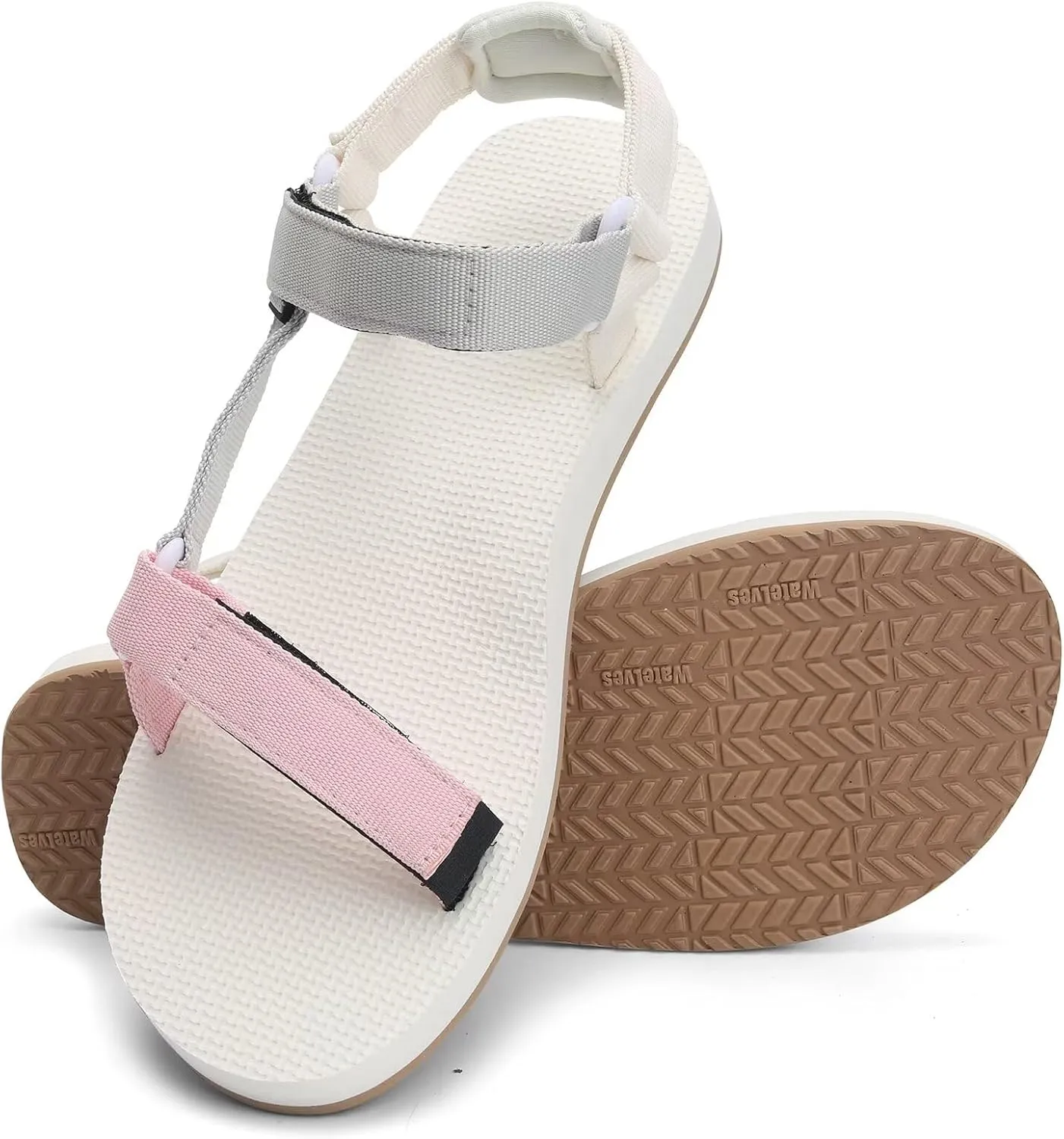 WateLves Womens-Sport-Sandals Outdoor Hiking Sandals with-Arch-Support Comfortable Webbing-Water-Athletic Beach-Sandals for Travel-Walking-Trekking-Camping