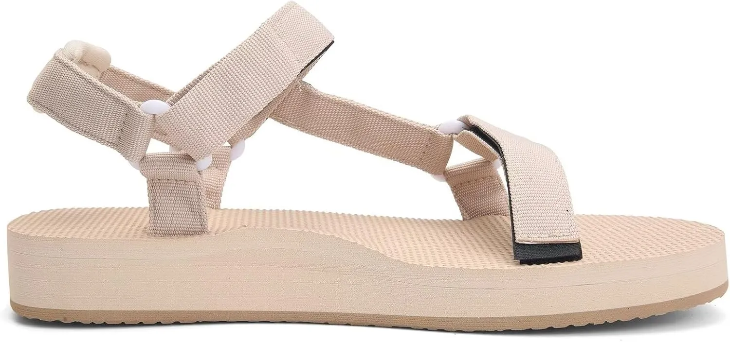 WateLves Womens-Sport-Sandals Outdoor Hiking Sandals with-Arch-Support Comfortable Webbing-Water-Athletic Beach-Sandals for Travel-Walking-Trekking-Camping