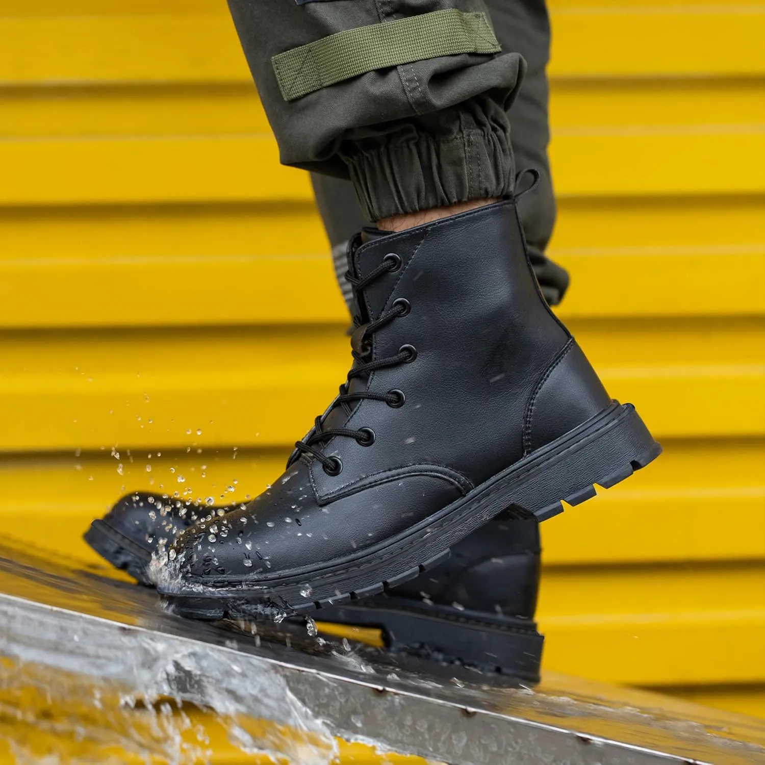 Waterproof Steel/Composite Toe Boots for Women Men, 6" Comfortable Work Boots Slip-resistant Safety Toe Construction Shoes