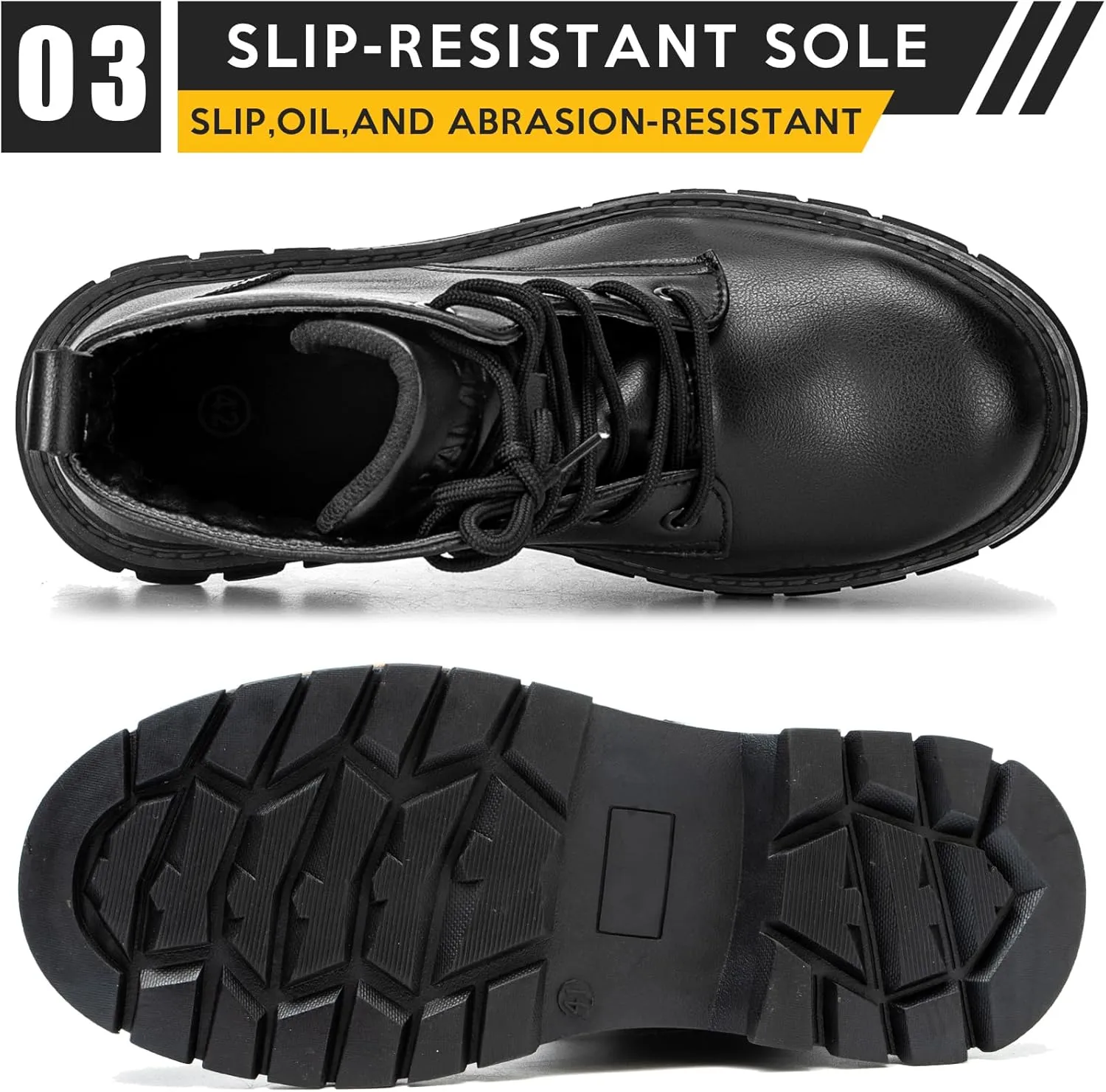 Waterproof Steel/Composite Toe Boots for Women Men, 6" Comfortable Work Boots Slip-resistant Safety Toe Construction Shoes