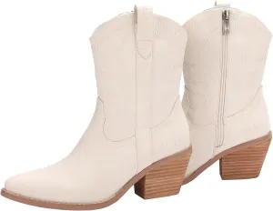 Western Cowgirl Ankle Boot for Women with Embroidered Comfy Fashion Vintage Boot Wide Calf Horse Riding Pointed Toe Cowgirl Short Booties