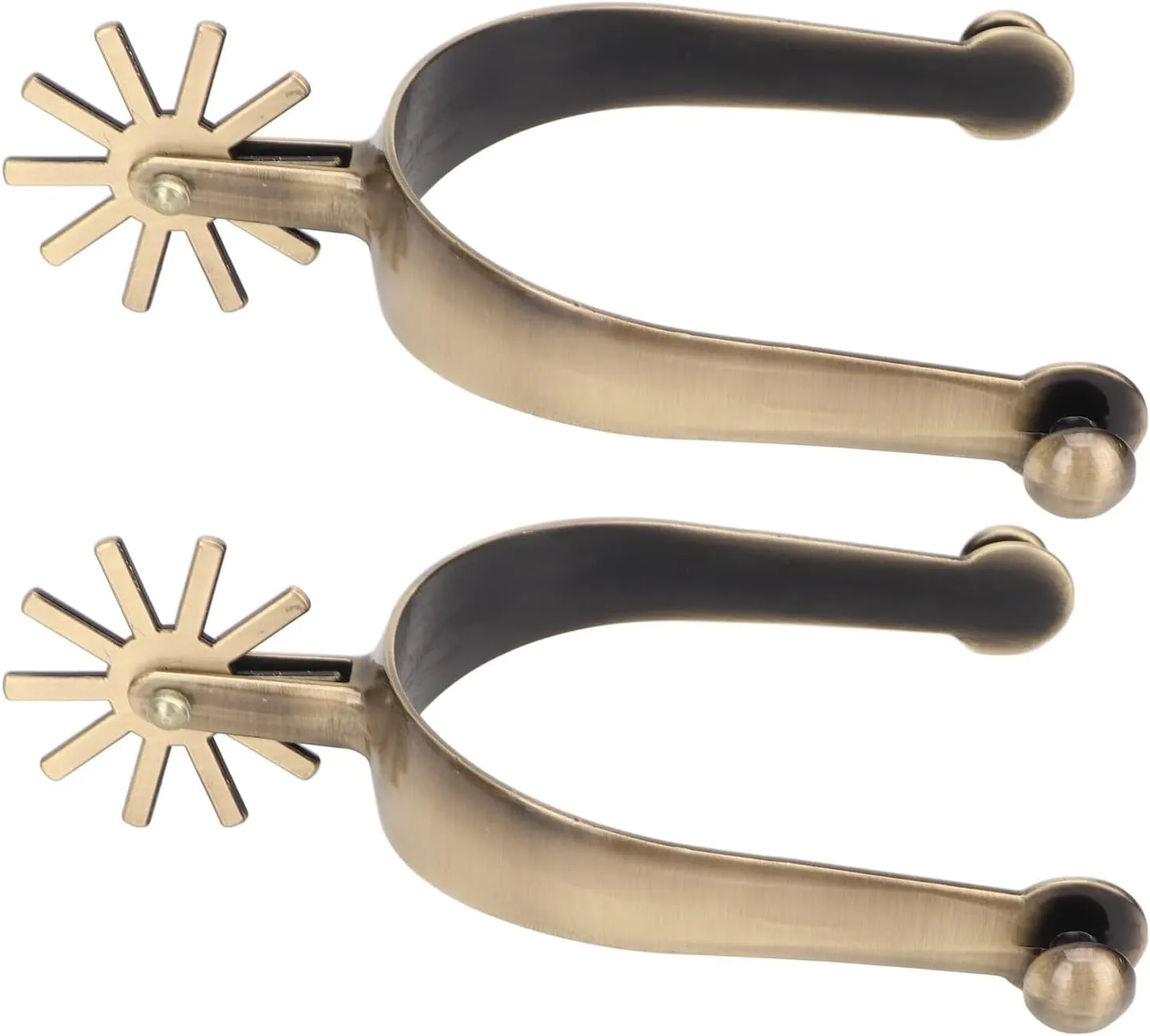 Western Spurs Proof Vintage Zinc Alloy Horse Spurs with Gear Men Western Cowboy Metal Simple Riding Boots