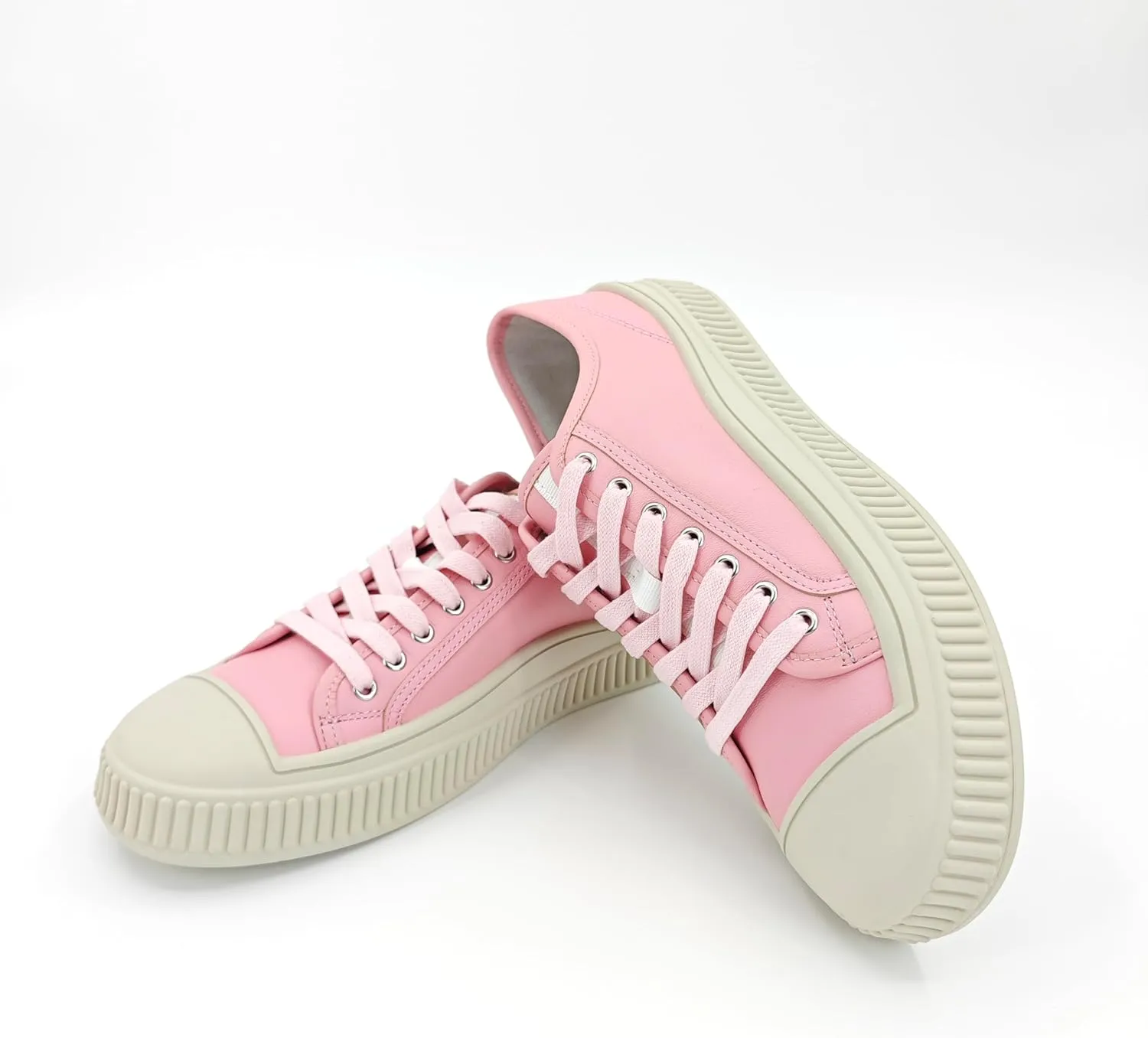 White Genuine Leather Tennis Shoes Womens Sneakers Fashion Casual Sneakers for Women Low Top Lace Up Walking Shoes