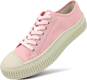 White Genuine Leather Tennis Shoes Womens Sneakers Fashion Casual Sneakers for Women Low Top Lace Up Walking Shoes