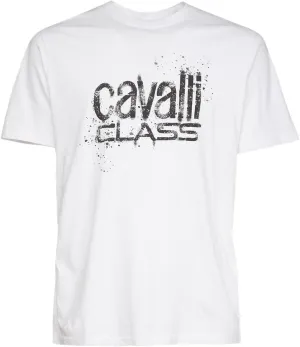 White Spray Print Signature Fashion T-Shirt - for Mens