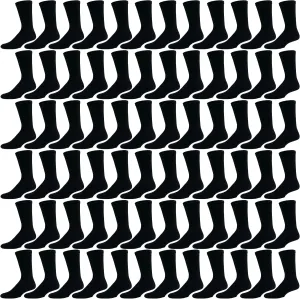 Winterlace 72 Pairs 80% Cotton Crew Socks Men Women, Athletic Casual Moisture Wicking Bulk Pack Sport