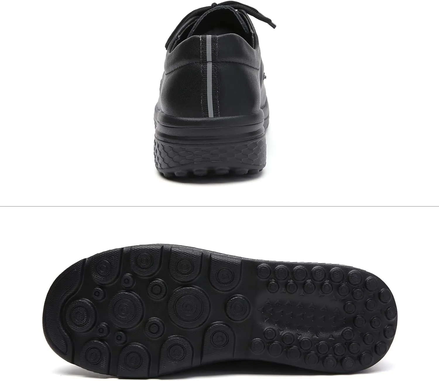 Women Genuine Leather Lace-up Soft Sole Loafers Nurse Shoes,Arch Support Lightweight Platform Casual Moccasins Shoes,Comfort Non-slip Mom Walking Shoes