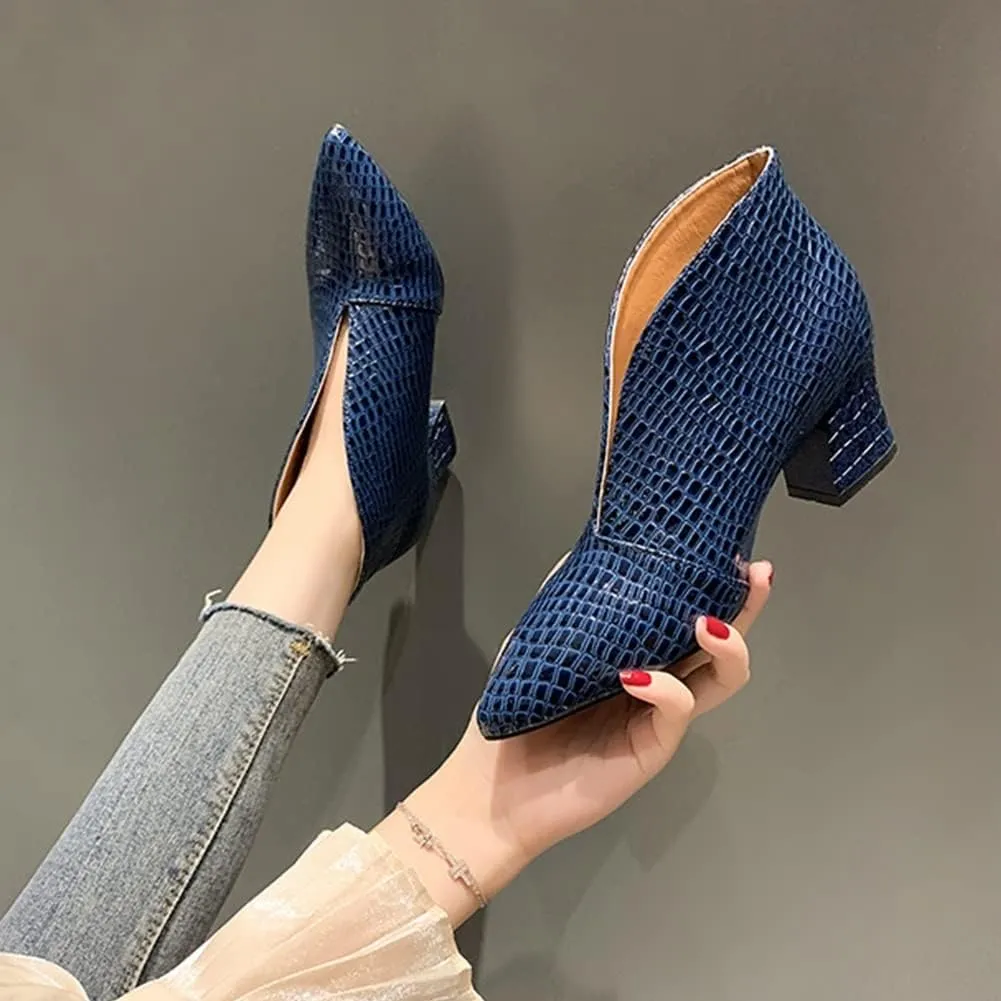 Women Sexy Kitten Heel Chelsea Ankle Boots Fashion Pointed Toe Patent Leather Pumps Booties Slip On Party Prom Dress Short Boots