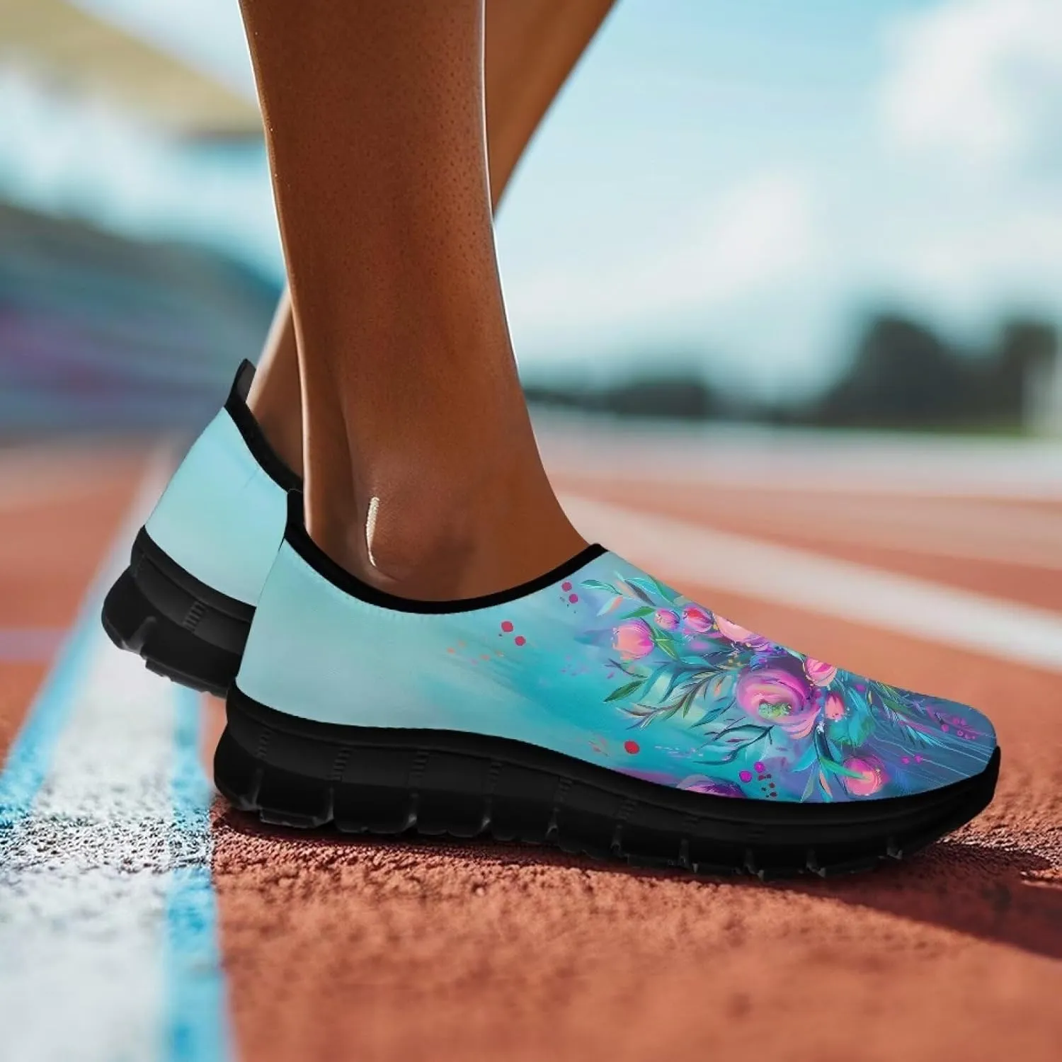 Women Slip On Casual Walking Shoe Low Top Non Slip Ladies Loafers Comfortable Lightweight Sports Sneaker US5.5-11.5