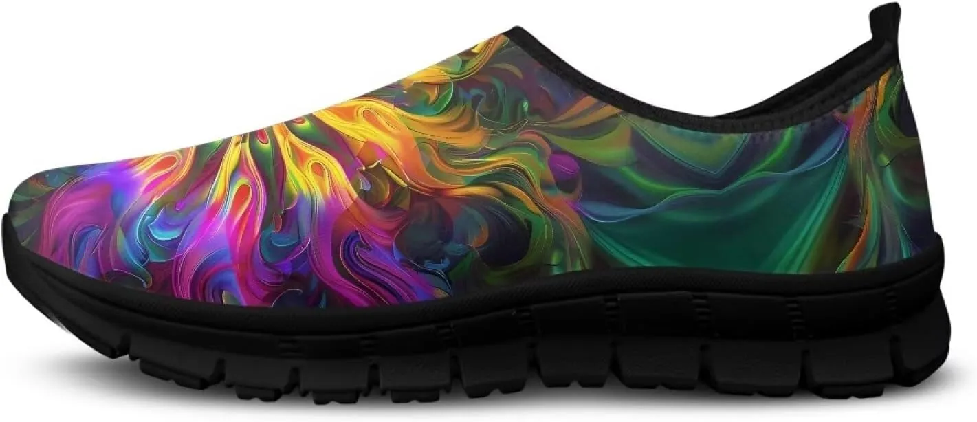 Women Slip On Casual Walking Shoe Low Top Non Slip Ladies Loafers Comfortable Lightweight Sports Sneaker US5.5-11.5