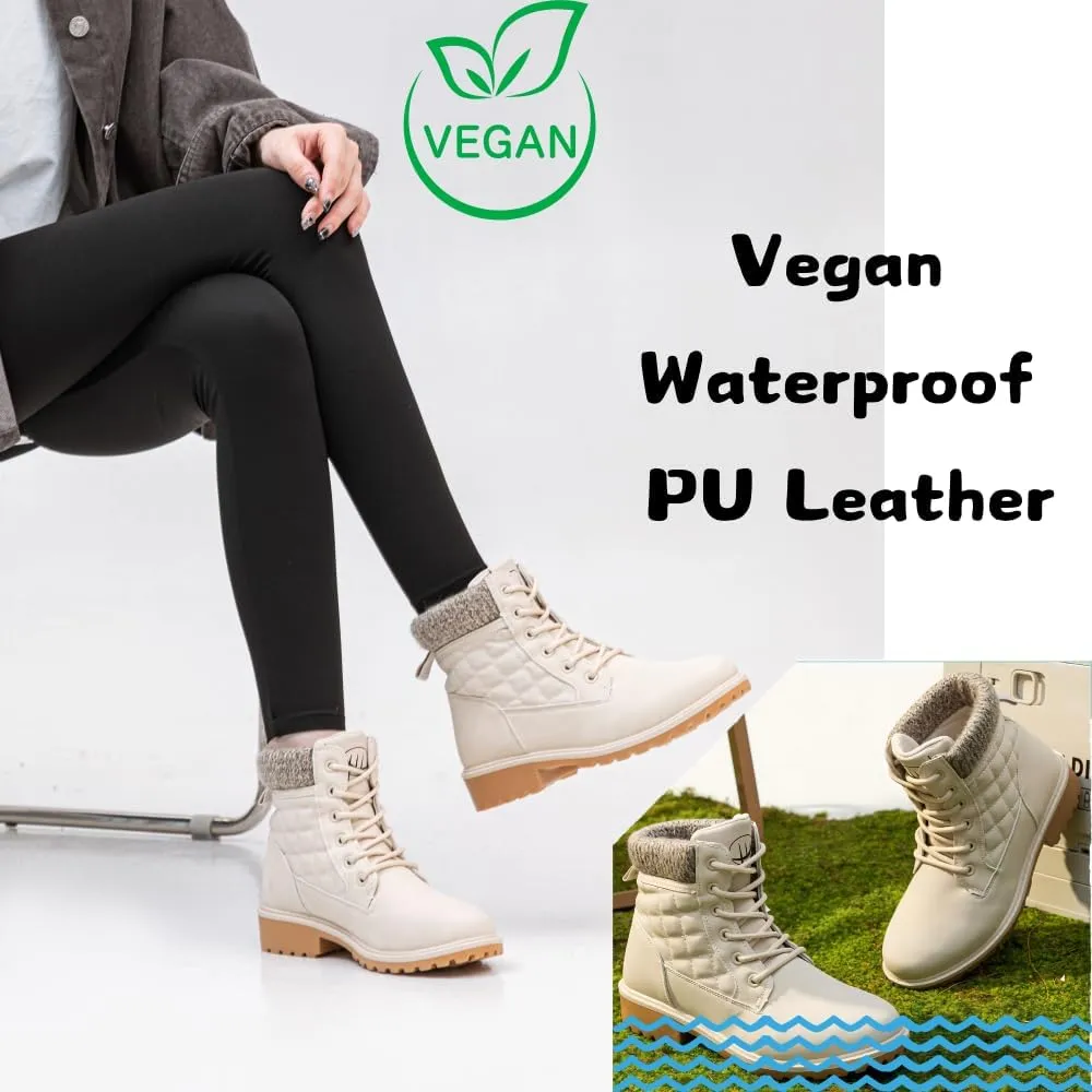 Women Work Hiking Boot - Hike Ankle Outdoor Non Slip Composite Construction Lightweight Waterproof Comfortable Black White