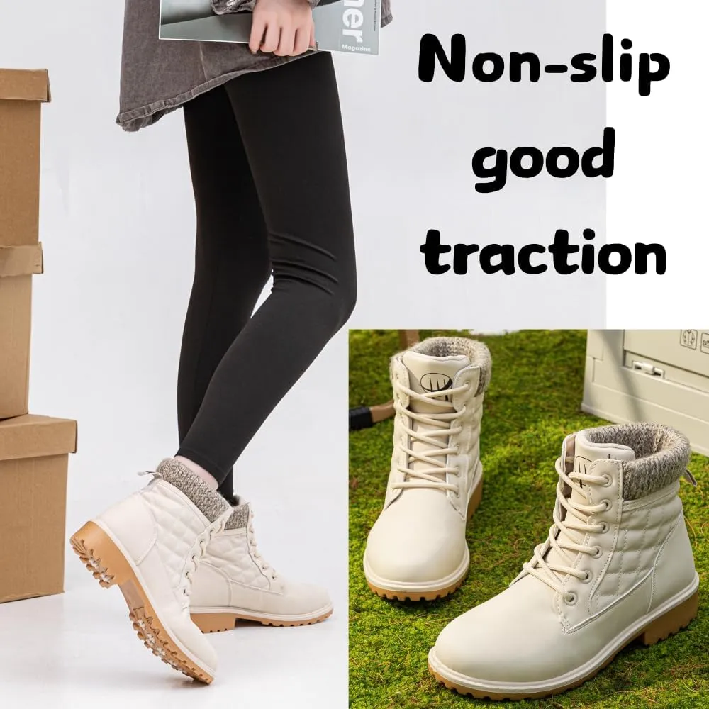 Women Work Hiking Boot - Hike Ankle Outdoor Non Slip Composite Construction Lightweight Waterproof Comfortable Black White