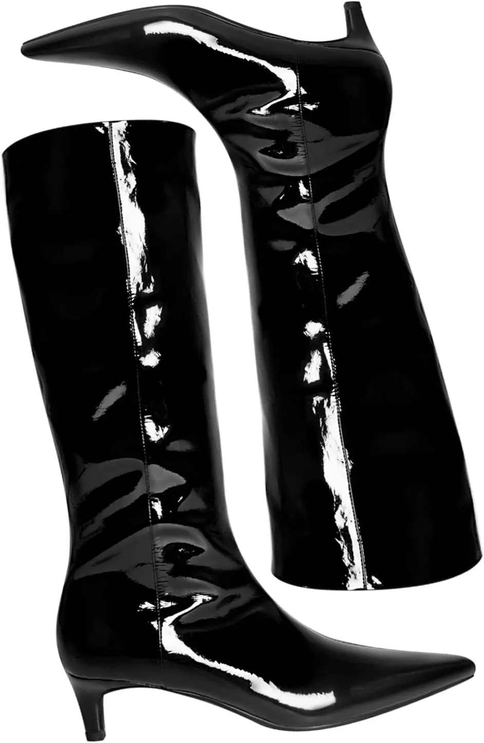 Womens Boots Knee High Kitten Heel Tall Boots For Women Pointed Toe Low Heel Fahion Fall Dress Long Boots
