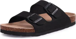 Women's Cork Footbed Slide Sandal, Arch Support Summer Outdoor Sandals with Adjustable Buckle