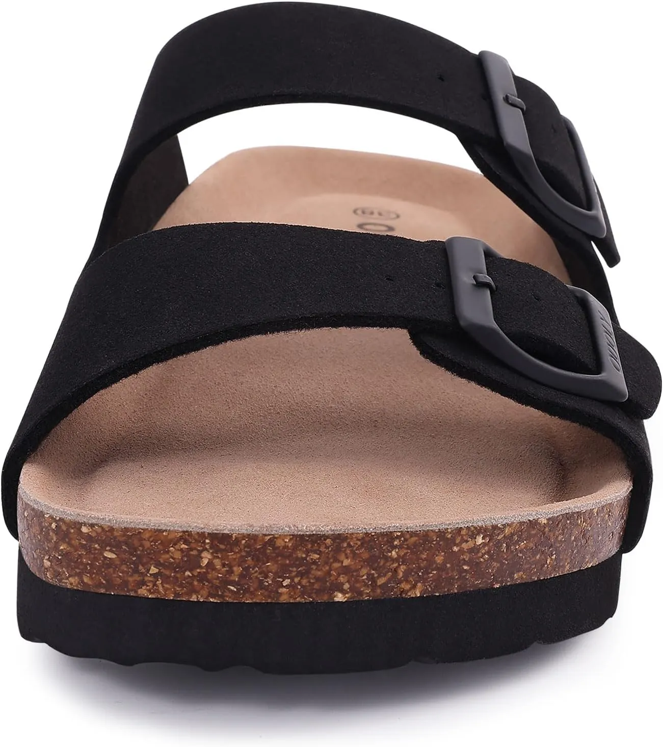 Women's Cork Footbed Slide Sandal, Arch Support Summer Outdoor Sandals with Adjustable Buckle