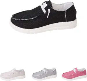 Women's Cow Print Shoes Canvas Lace-Up Moccasin Boat Shoes Loafers Slip On Breathable Lightweight Comfortable Sneakers