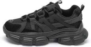 Women's Fashion Dad Sneakers - Casual Platform Chunky Trainers for Comfortable Walking, Fall Style with Thick Bottom Design, Perfect for Students and Daily Wear,Black-35
