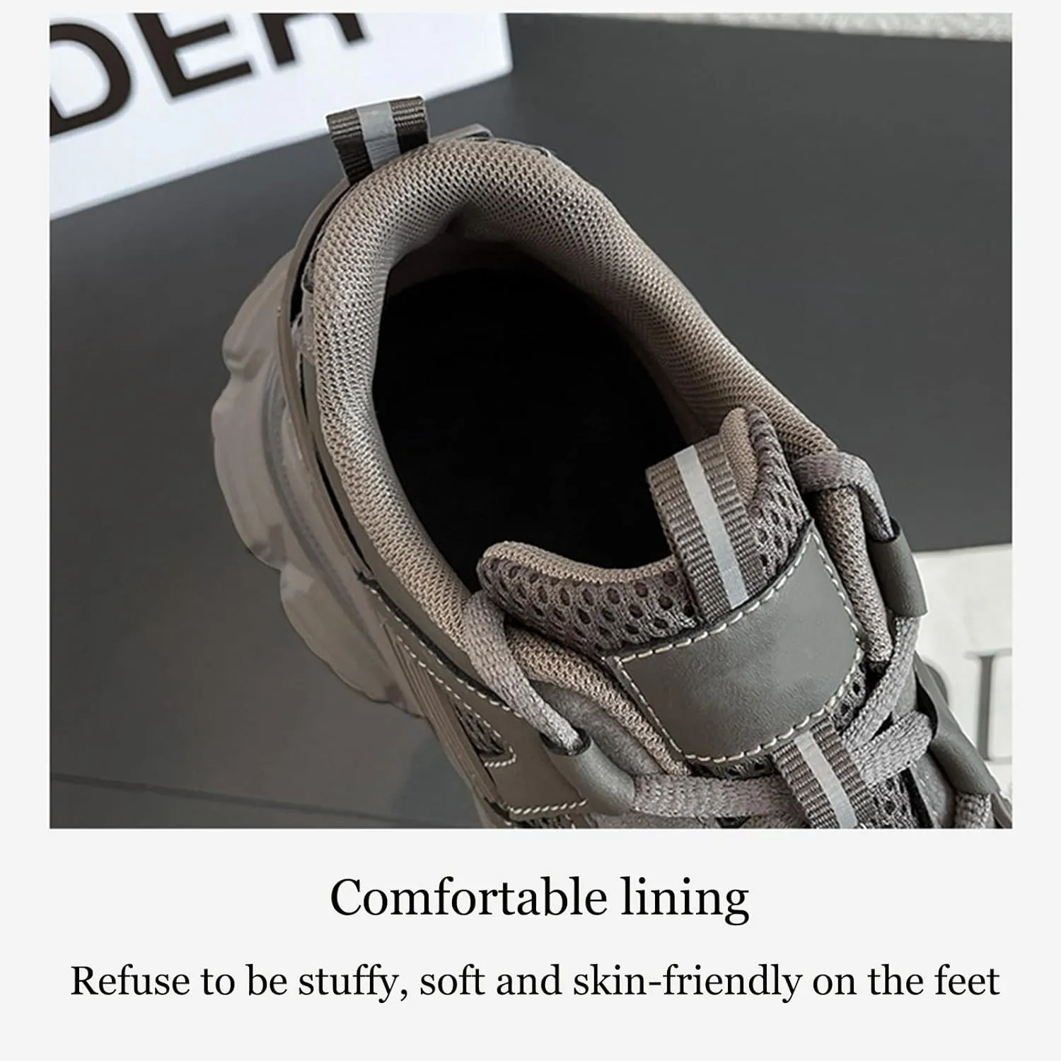 Women's Fashion Dad Sneakers - Casual Platform Chunky Trainers for Comfortable Walking, Fall Style with Thick Bottom Design, Perfect for Students and Daily Wear,Black-35