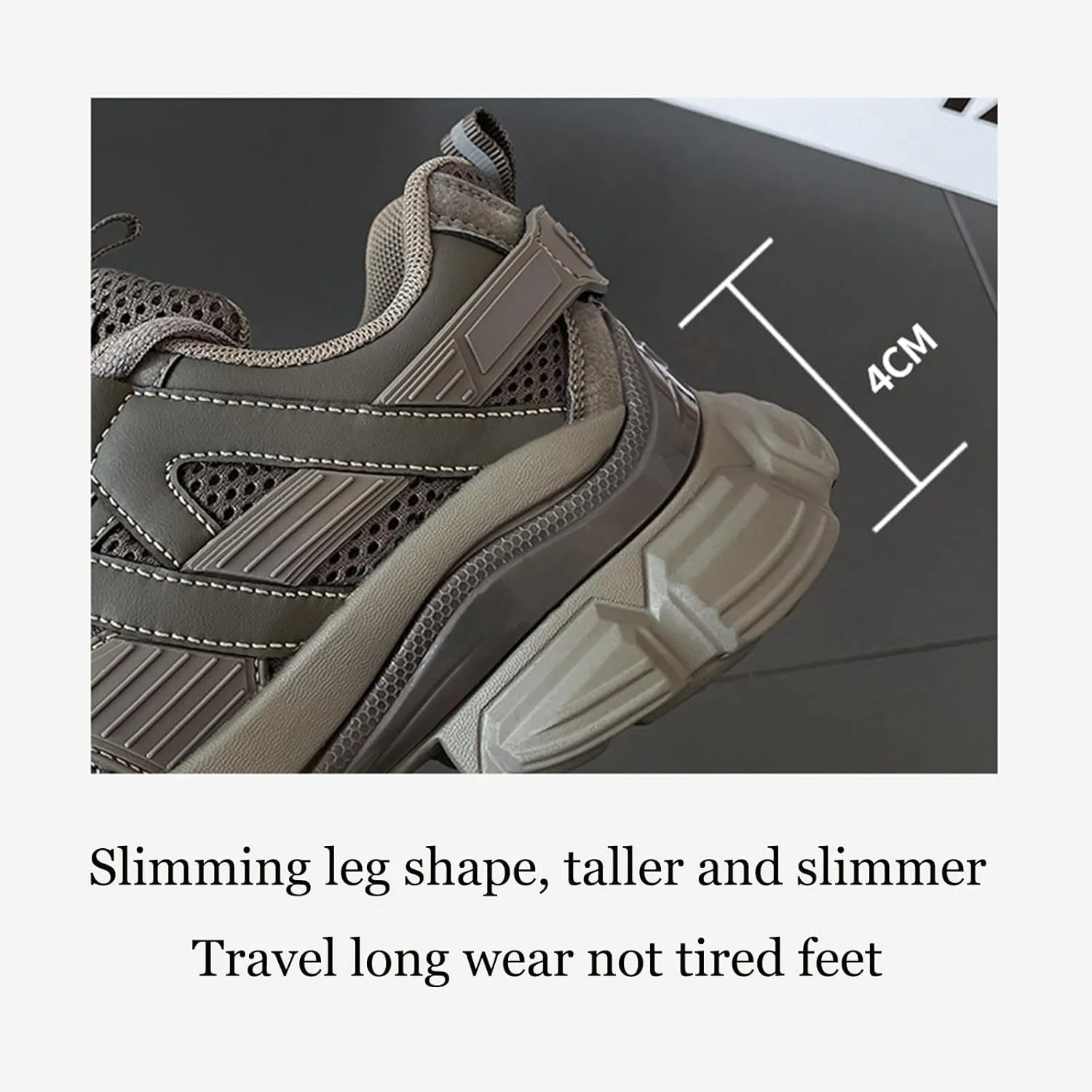 Women's Fashion Dad Sneakers - Casual Platform Chunky Trainers for Comfortable Walking, Fall Style with Thick Bottom Design, Perfect for Students and Daily Wear,Black-35