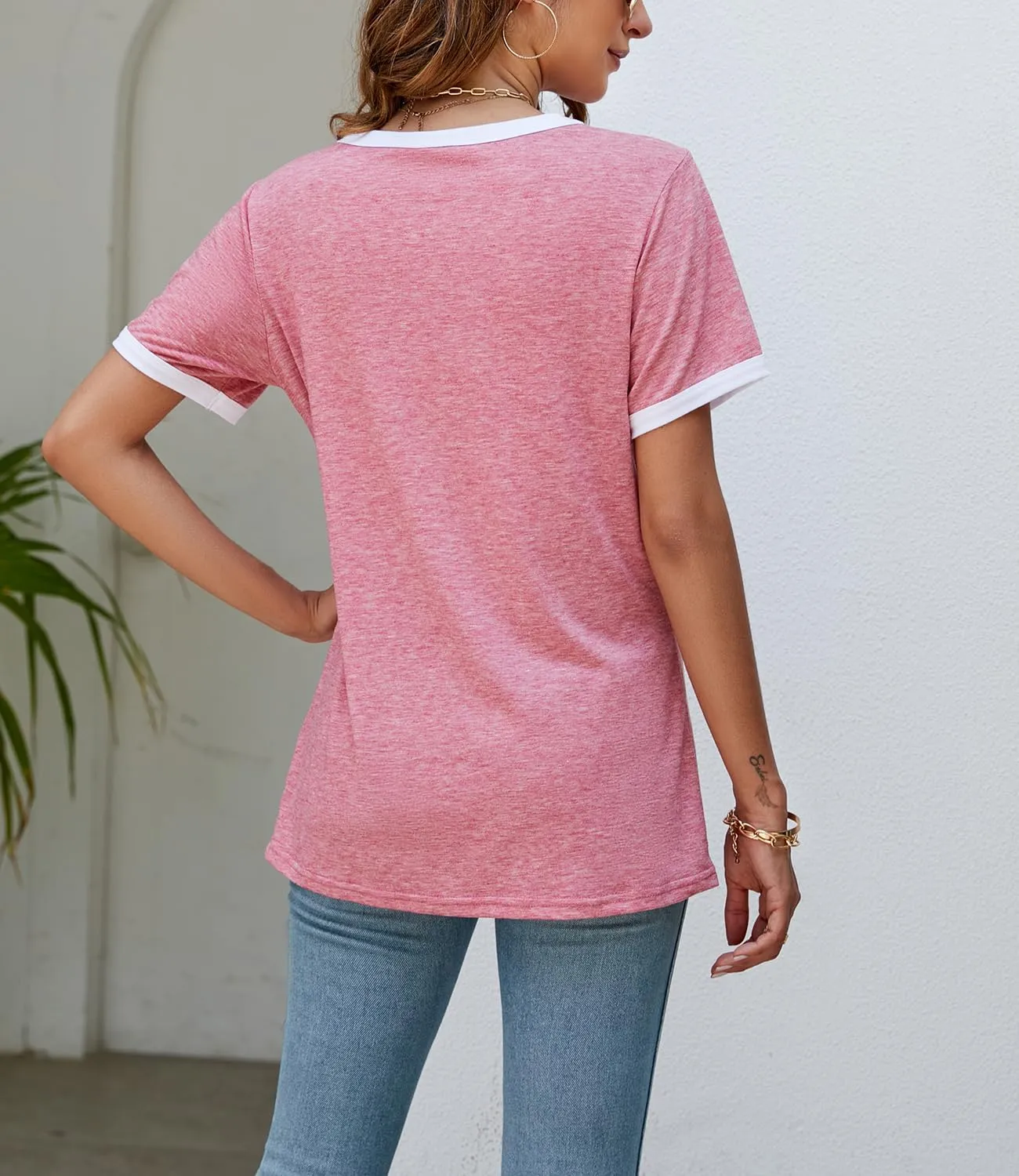 Women's Graphic Tees Casual Summer Funny Dragonfly Printed Short Sleeve Cute T Shirts Tops