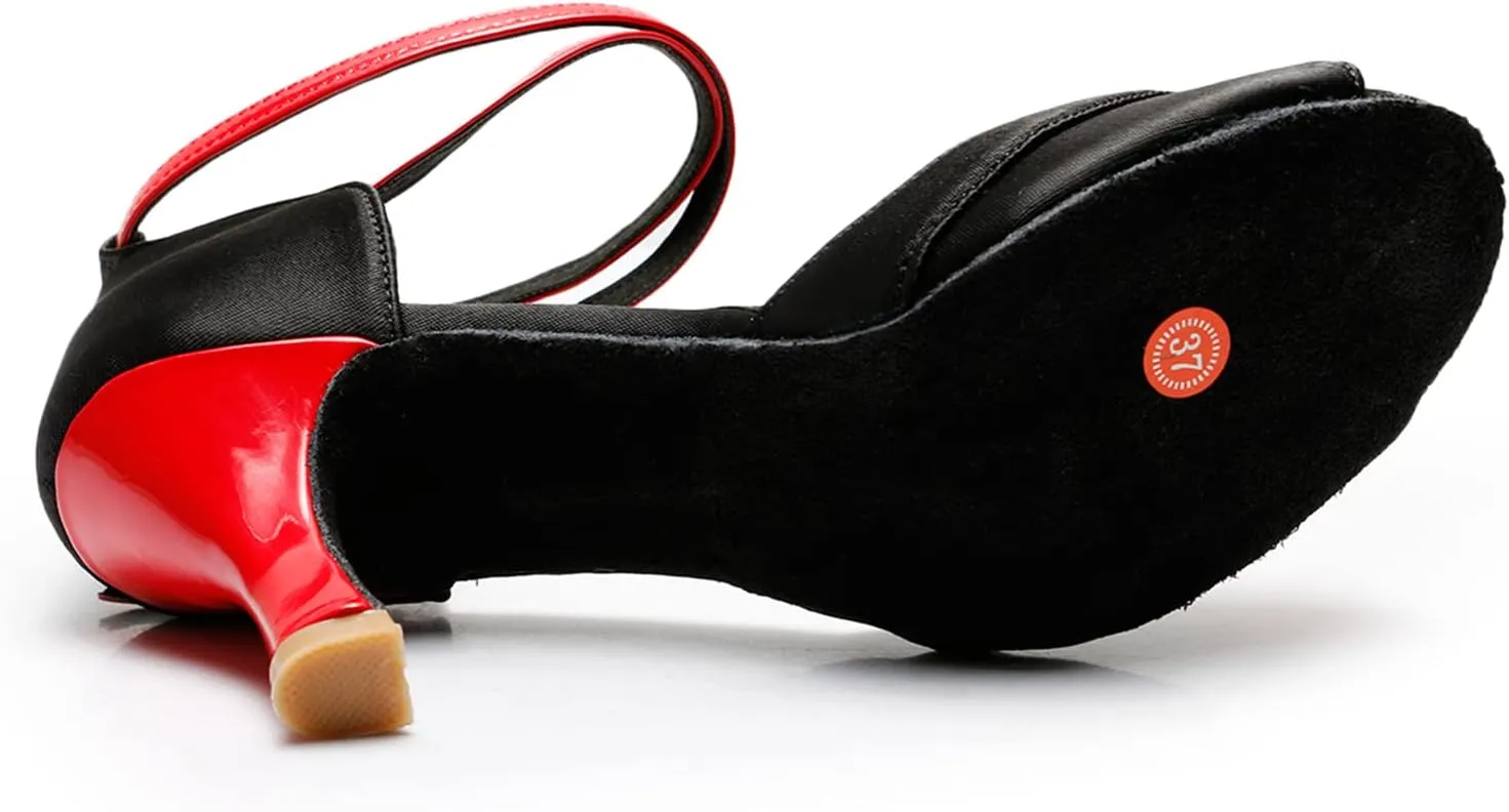 Women's Latin Shoe Girls Open Toe Ballroom Dance Shoes Comfortable Waltz Salsa Performance Dancing Sandals
