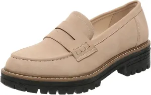Womens Loafers Slip On Casual Chunky Platform Heel Loafers Classic Penny Dressy Comfy Business Work Shoes Green Beige Black Red US5-11