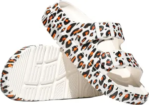 Women's Pillow Sandals Tie-dye EVA Platform Slides with Adjustable Double Buckle and Arch Support for All-Day Comfort