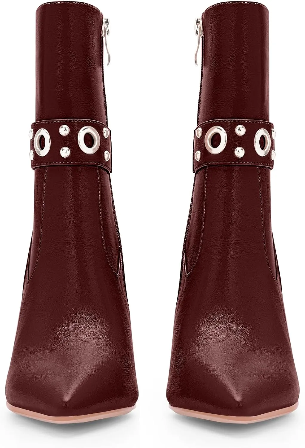 Women's Pointed Toe Stiletto High Heel Zipper Ankle Boots