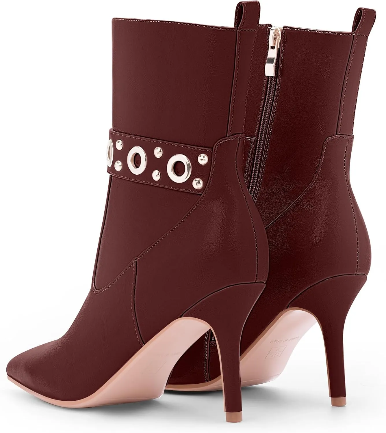 Women's Pointed Toe Stiletto High Heel Zipper Ankle Boots