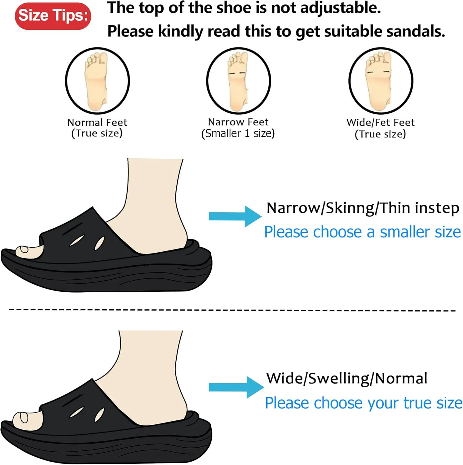Womens Recovery Sandals Slides for Mens Plantar Fasciitis Sport for Sandals Comfortable Orthotic Athletic Arch Support Slides, Lightweight Cloud Slippers Thick Cushion Open Toe